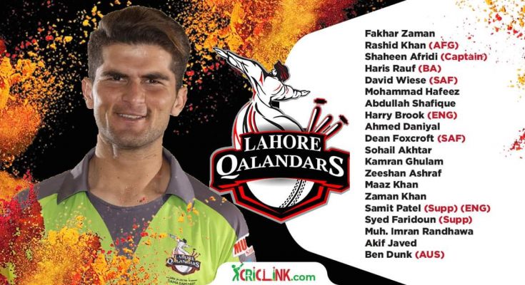 Lahore Qalandars Squad 2022