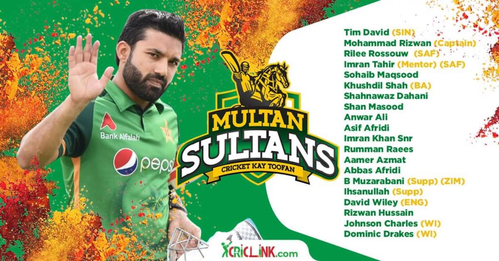 Multan Sultan Squad 2022