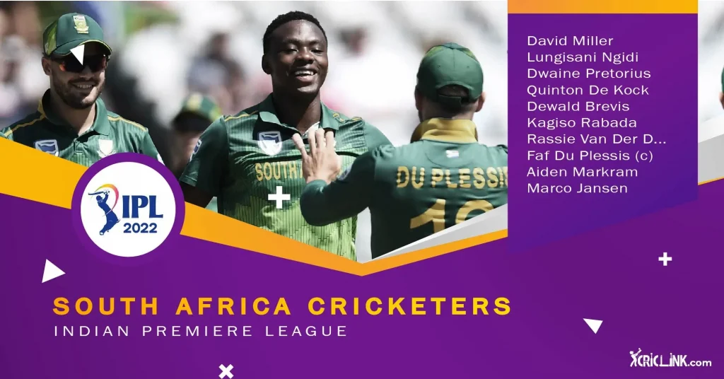 South Africa Players in IPL 2022