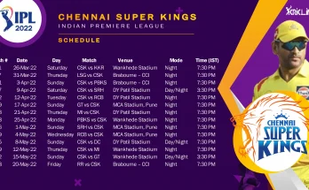 Chennai Super Kings Schedule 2022