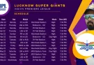 Lucknow Supergiants Schedule 2022