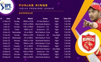 Punjab Kings Schedule 2022