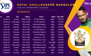 Royal Challengers Bangalore Schedule 2022