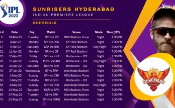 Sunrisers Hyderabad Schedule 2022