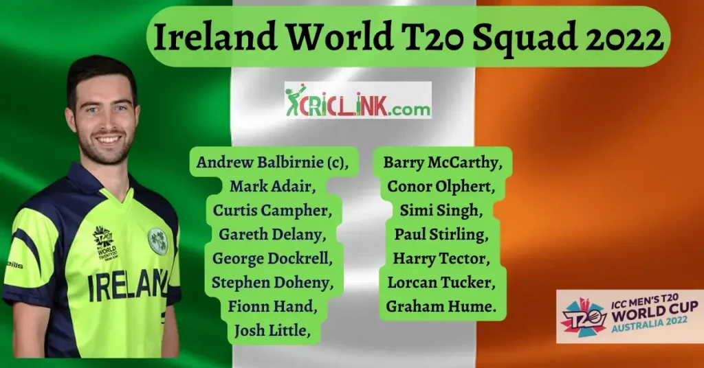 Ireland T20 World Squad 2022