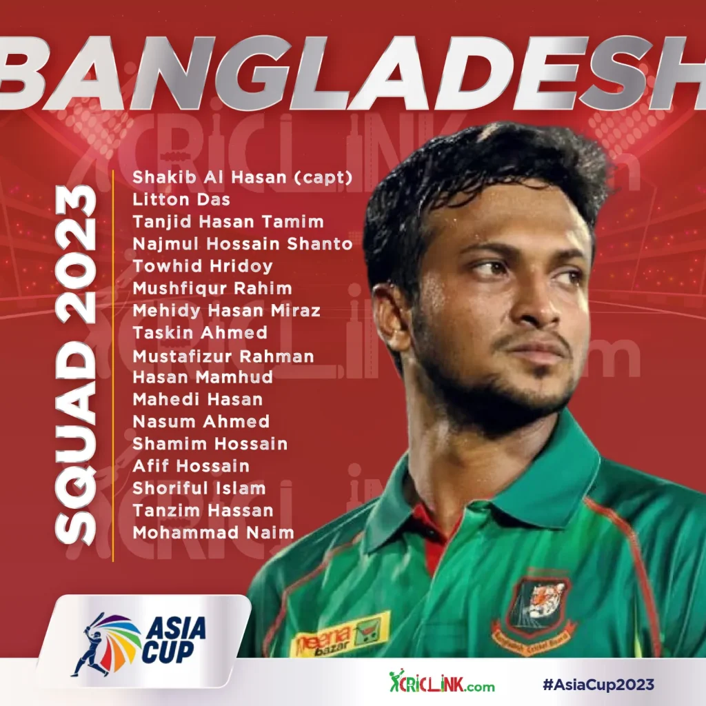 Bangladesh Asia Cup Squad 2023