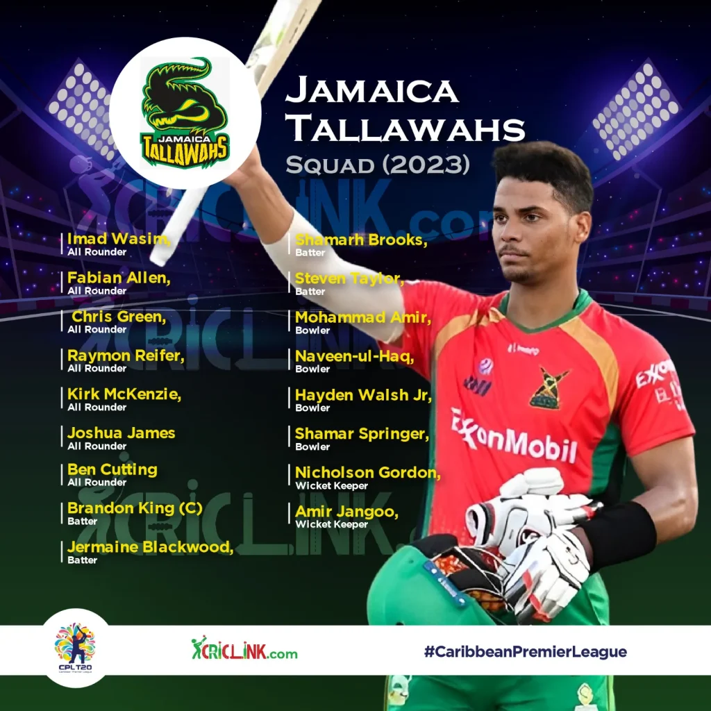 Jamaica Tallawahs Squad 2023