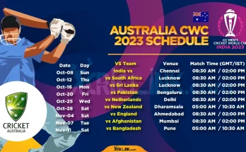 Australia World Cup 2023 Schedule