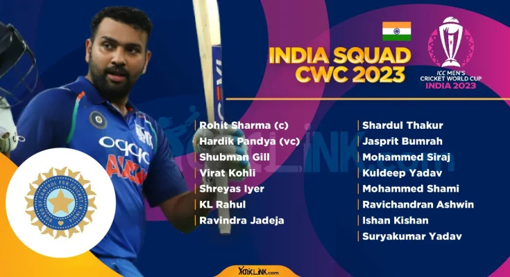 India 2023 World Cup Squad